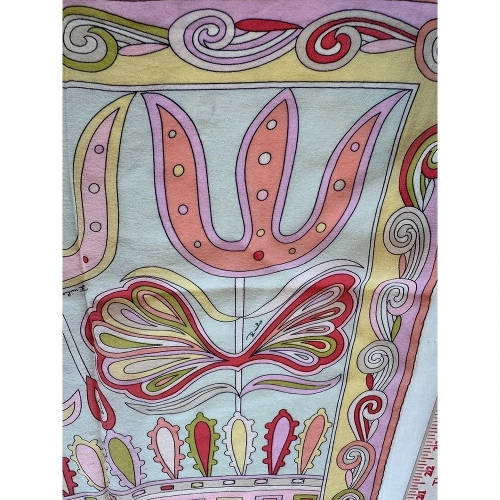60's EMILIO PUCCI Silk Chiffon Scarf Italy 34
